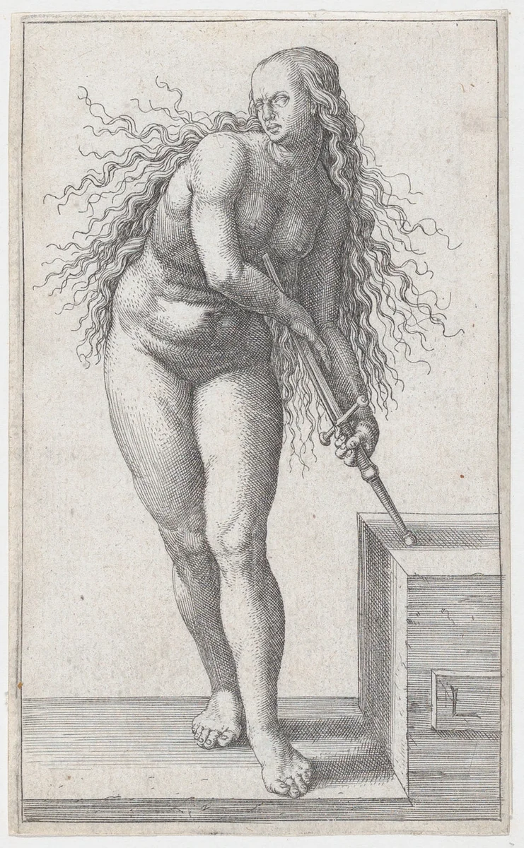 Lucretia by Lucas van Leyden, print, 1510-1520