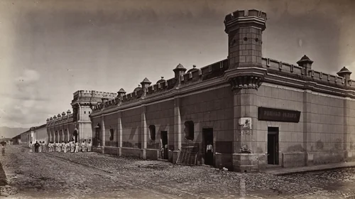 City Prison, Guatemala by Eadweard Muybridge, photograph, 1875