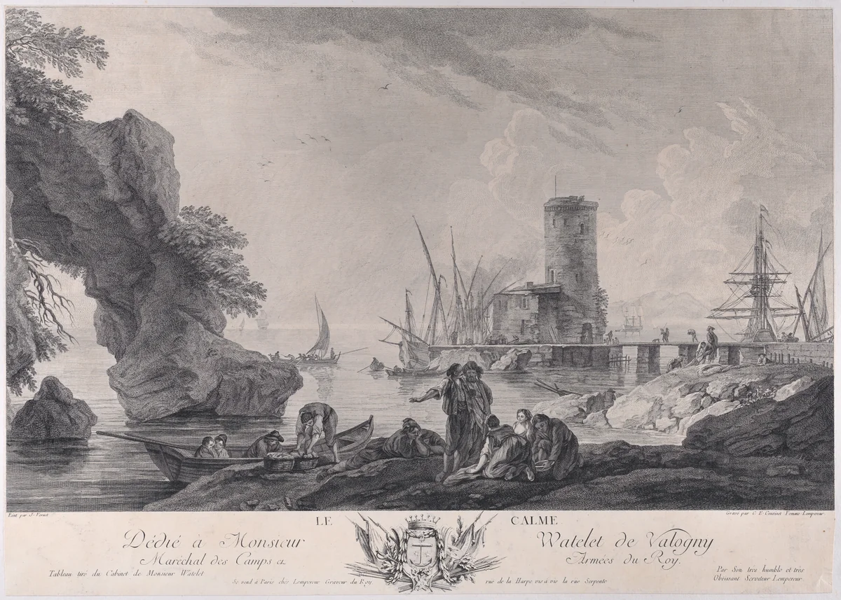 The Calm by Joseph Vernet, print, 1745-1755