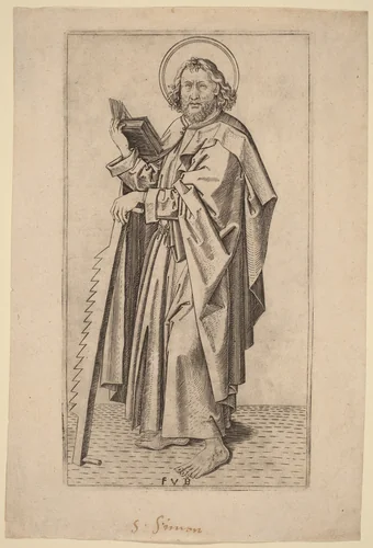Saint Judas Thaddaeus by Master FVB, print, 1490-1500