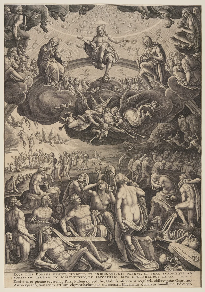 The Last Judgement by Adriaen Collaert, print, 1590