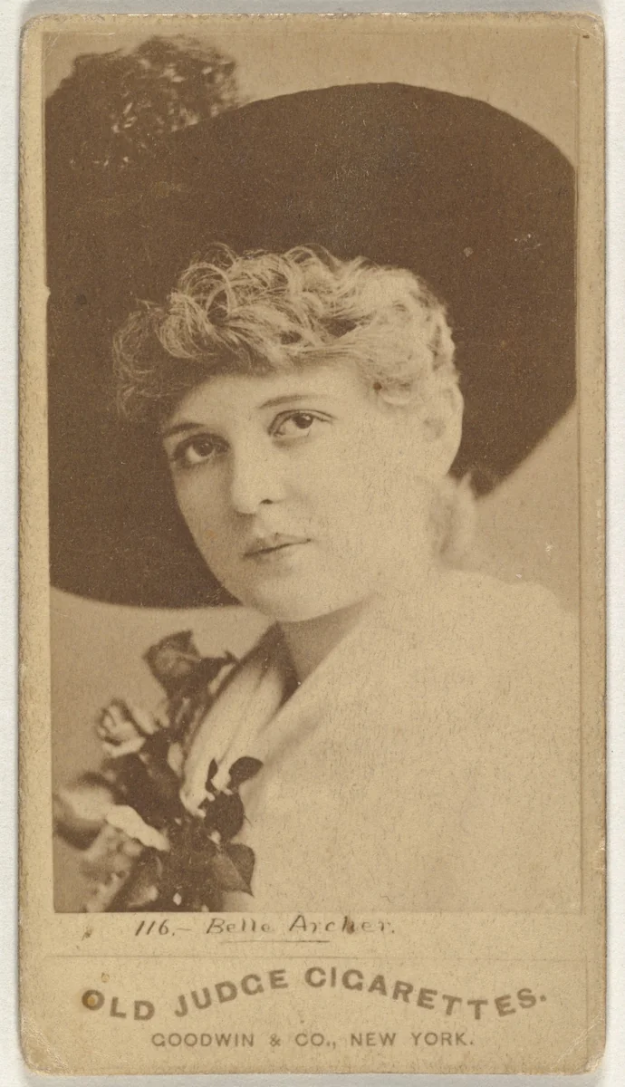 Belle Archer, from the Actors and Actresses series (N171) for Old Judge Cigarettes by Goodwin & Company, photograph, 1886-1890