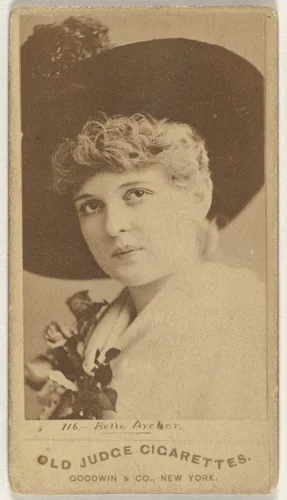 Belle Archer, from the Actors and Actresses series (N171) for Old Judge Cigarettes by Goodwin & Company, photograph, 1886-1890