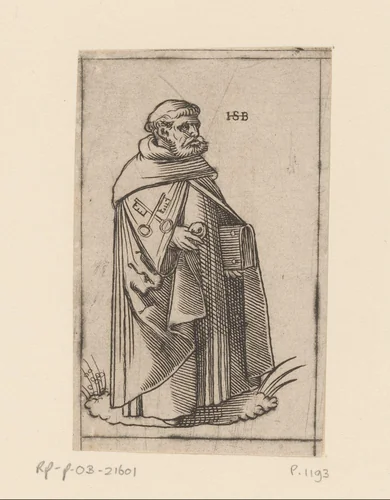 Monnik van de orde der Sleutelheren by anonymous, print, 1526