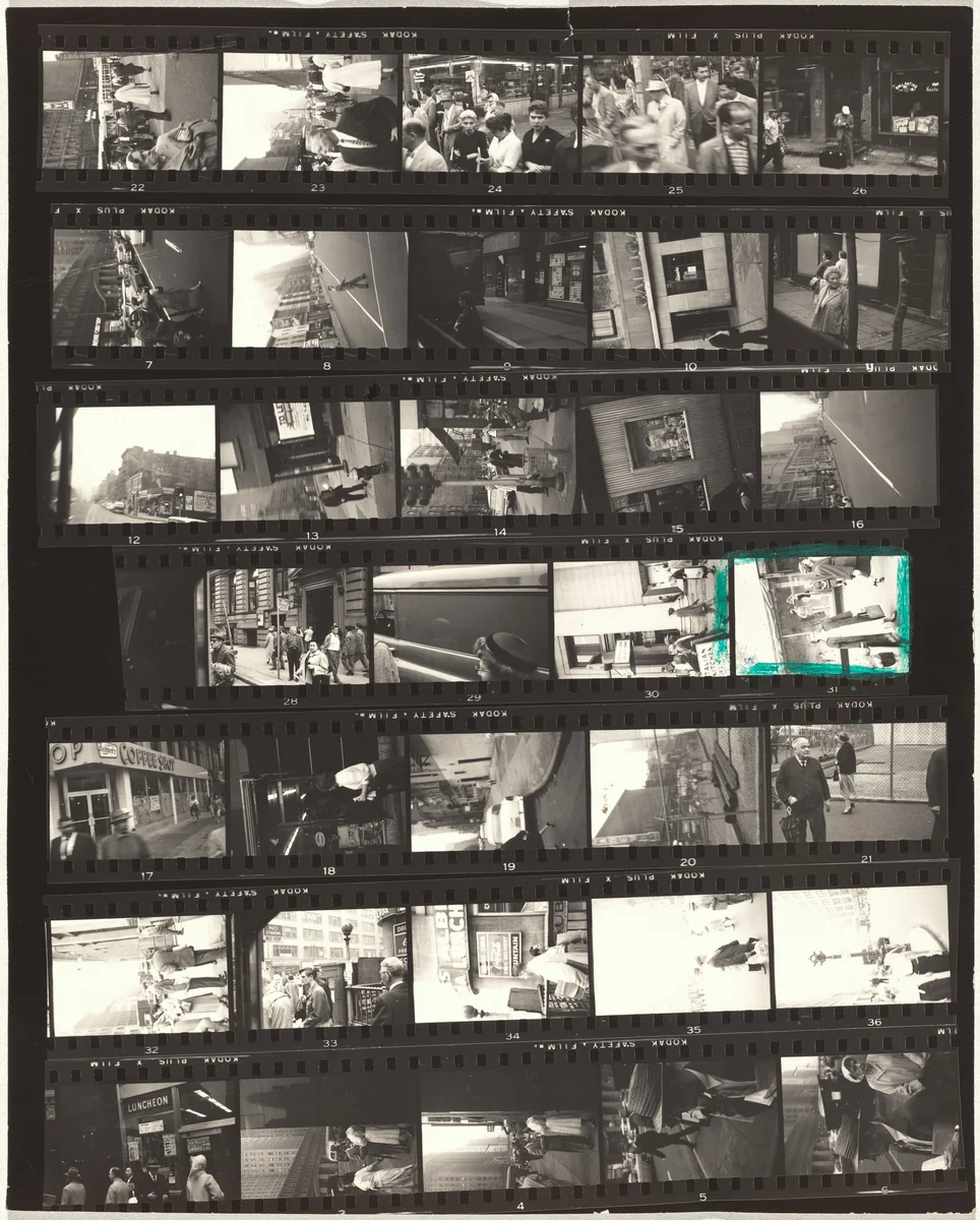 From the bus 33/Lines of My Hand 80 by Robert Frank, photograph, 1958