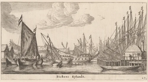 Bicker's Island, Amsterdam by Reinier Nooms, print, 1647-1657