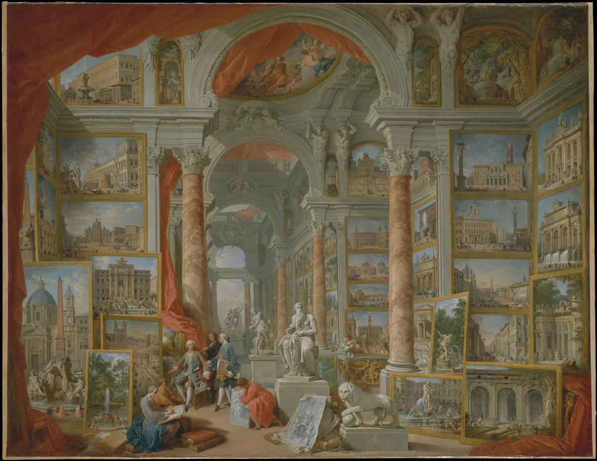 Modern Rome by Giovanni Paolo Panini, painting, 1757