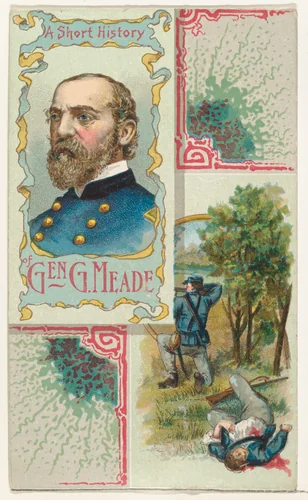 A Short History: General George Gordon Meade, from the Histories of Generals series (N114) issued by W. Duke, Sons & Co. to promote Honest Long Cut Smoking and Chewing Tobacco by W. Duke, Sons & Co., print, 1888