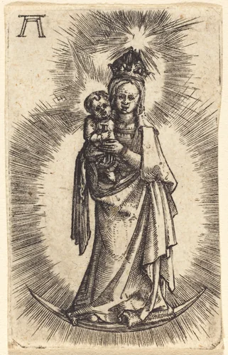 The Virgin on the Crescent by Albrecht Altdorfer, print, 1515-1518