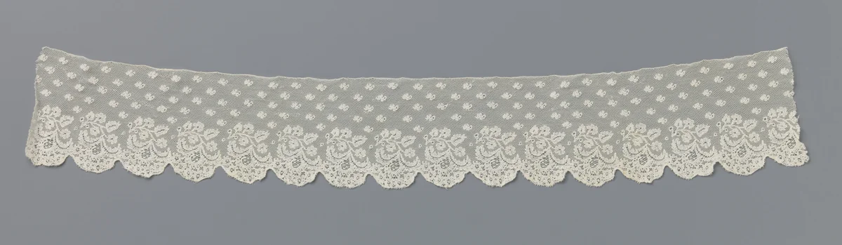 Strook kloskant met hangende bladtak by anonymous, other, 1820-1830