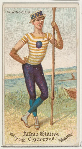 Rowing Club, from World's Dudes series (N31) for Allen & Ginter Cigarettes by Allen & Ginter, print, 1888