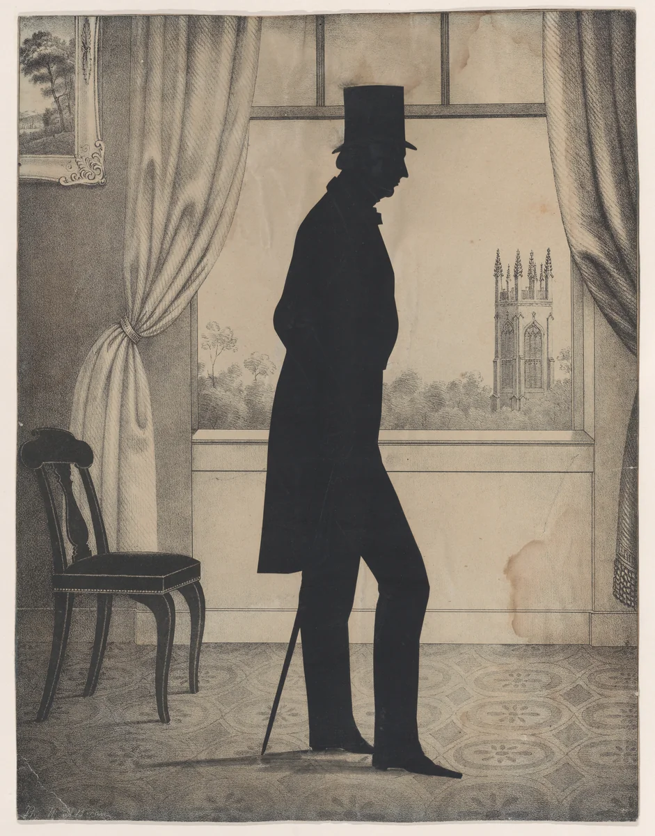 Silhouette of Nathaniel Babson of Gloucester, Massachusetts by William Henry Brown, other, 1828-1883