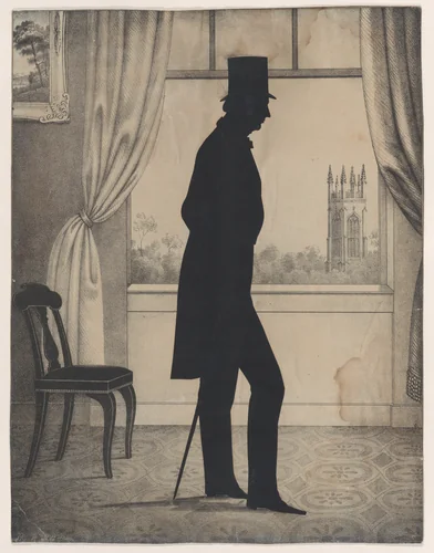 Silhouette of Nathaniel Babson of Gloucester, Massachusetts by William Henry Brown, other, 1828-1883