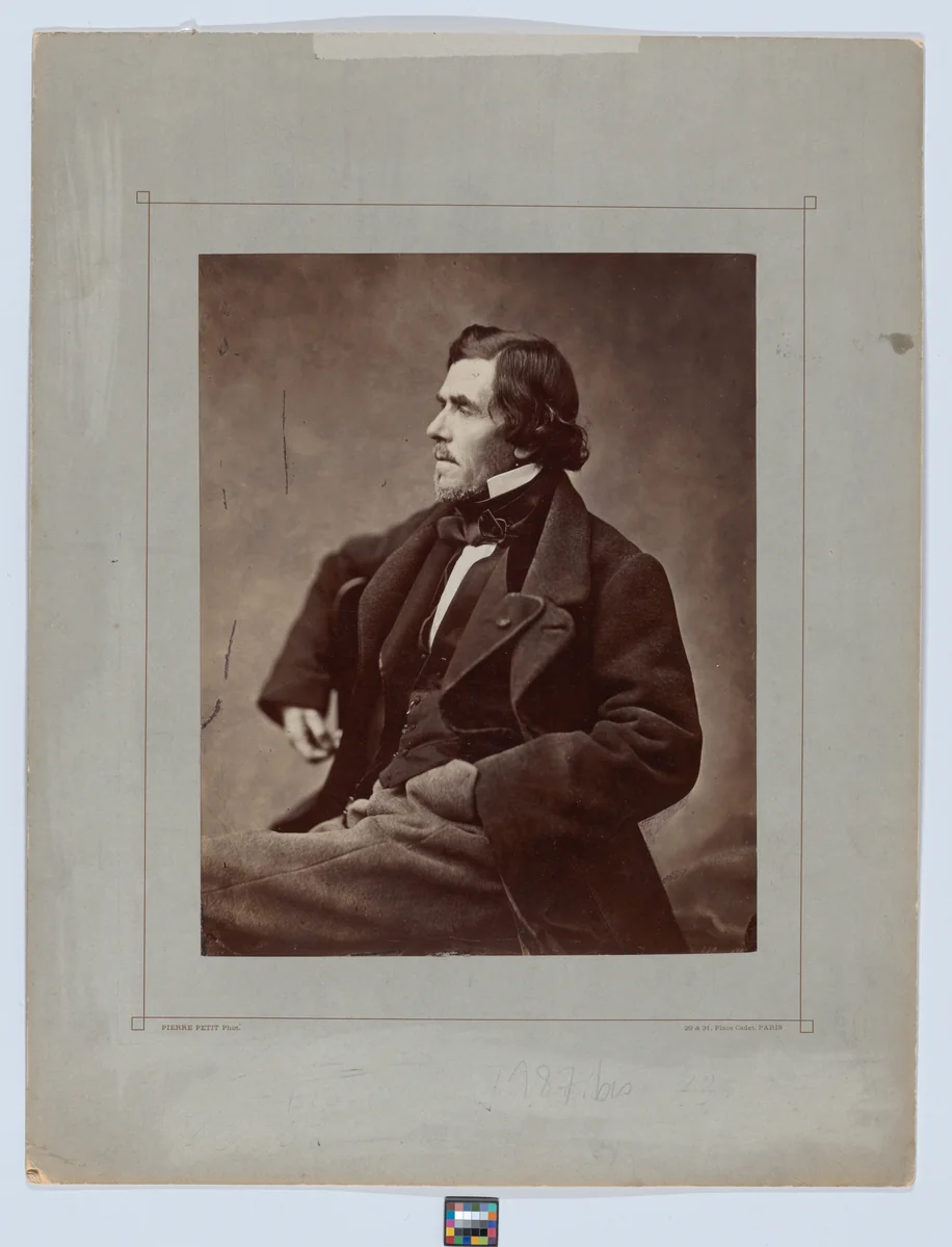 Portrait of Delacroix by Pierre Petit, photograph, 1857-1863