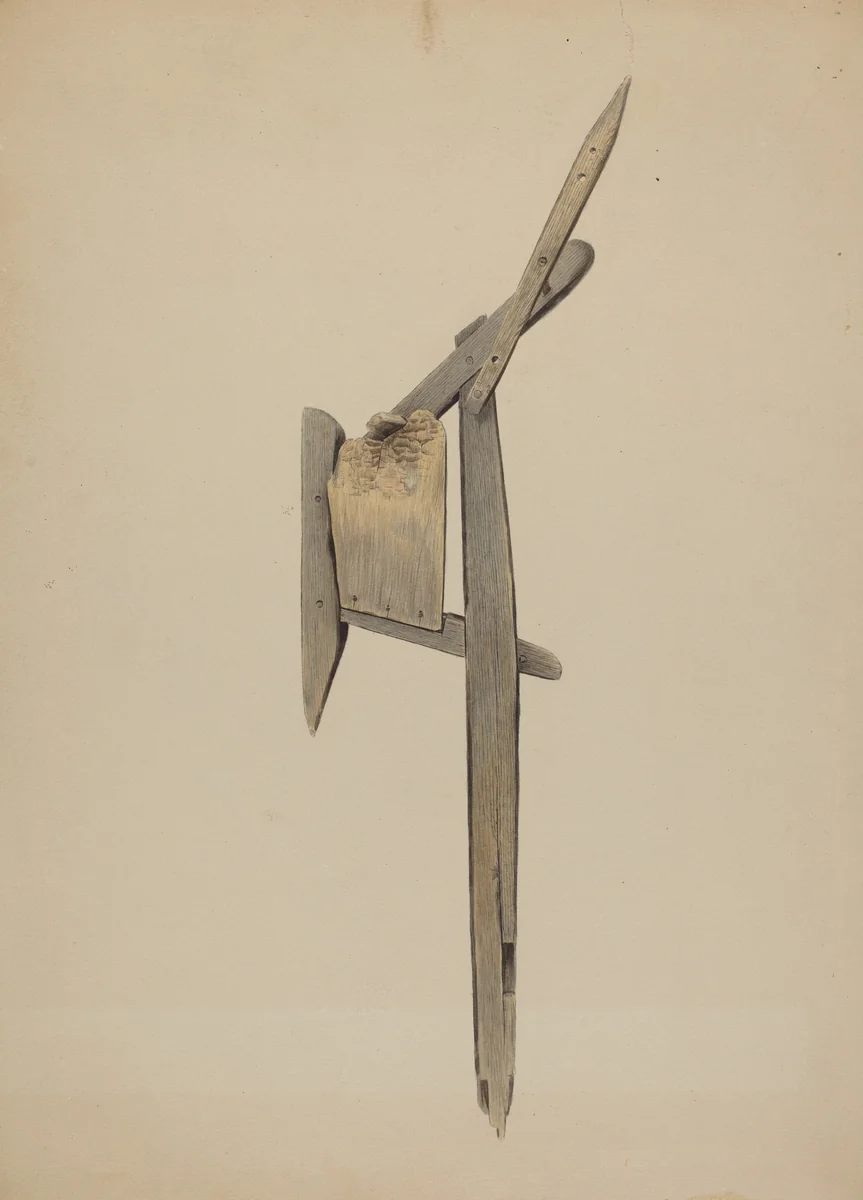 Wooden Plow by Orville Skaren, index of american design, 1940