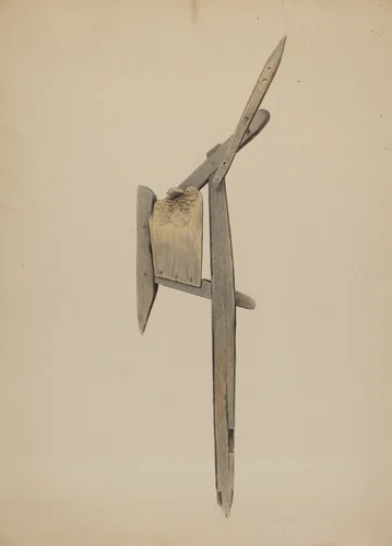Wooden Plow by Orville Skaren, index of american design, 1940