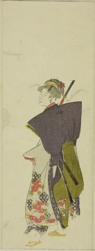 Parody of a daimyo procession by Utagawa Toyohiro (歌川豊広), print, 1800-1812