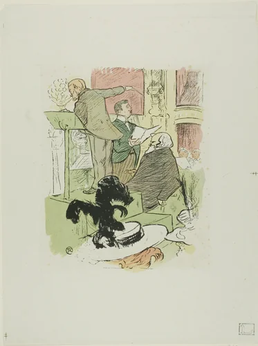Great Opera Concerts: Ambroise Thomas Attending a Rehearsal of Françoise de Rimini by Henri de Toulouse-Lautrec, print, 1896