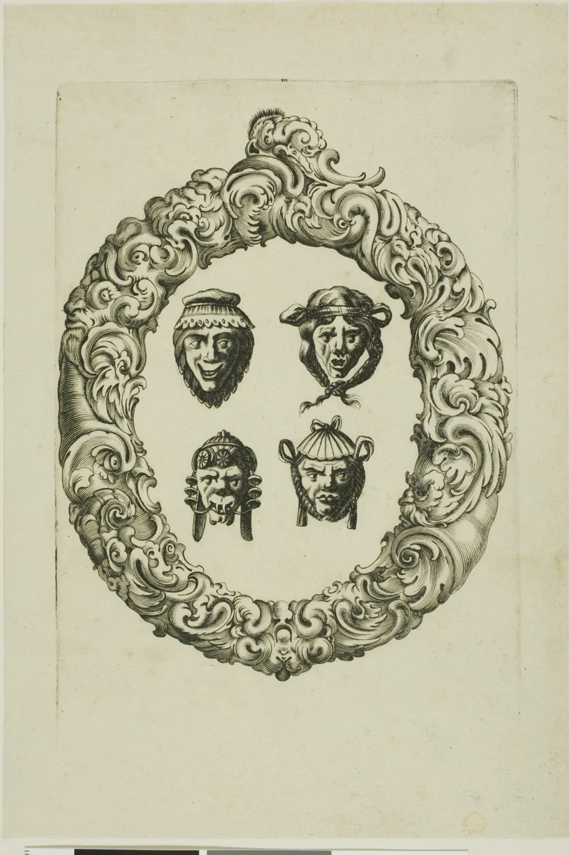 Letter O by Peter Aubry, print, 1630