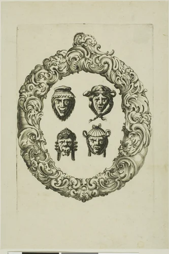 Letter O by Peter Aubry, print, 1630