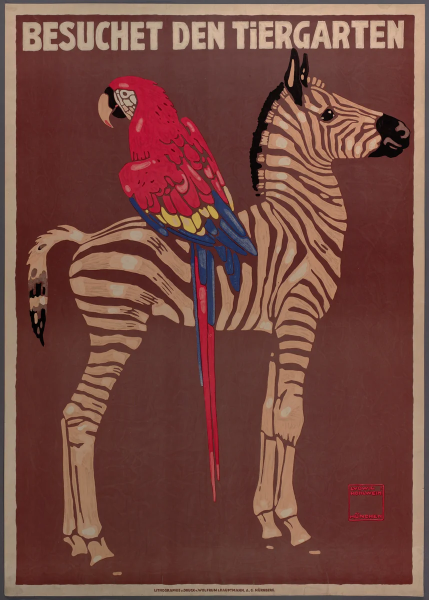 Besuchet den Tiergarten by Ludwig Hohlwein, design, 1912