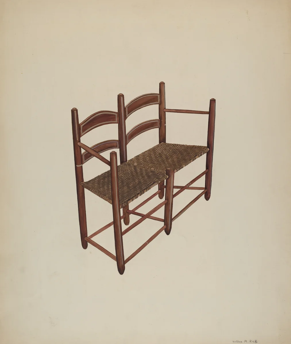 Ox Cart Chair by Wilbur M Rice, index of american design, 1939