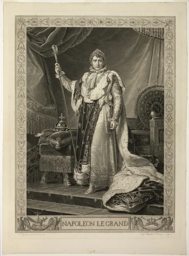 Napoleon the Great by Auguste Gaspard Louis Desnoyers, print, 1808
