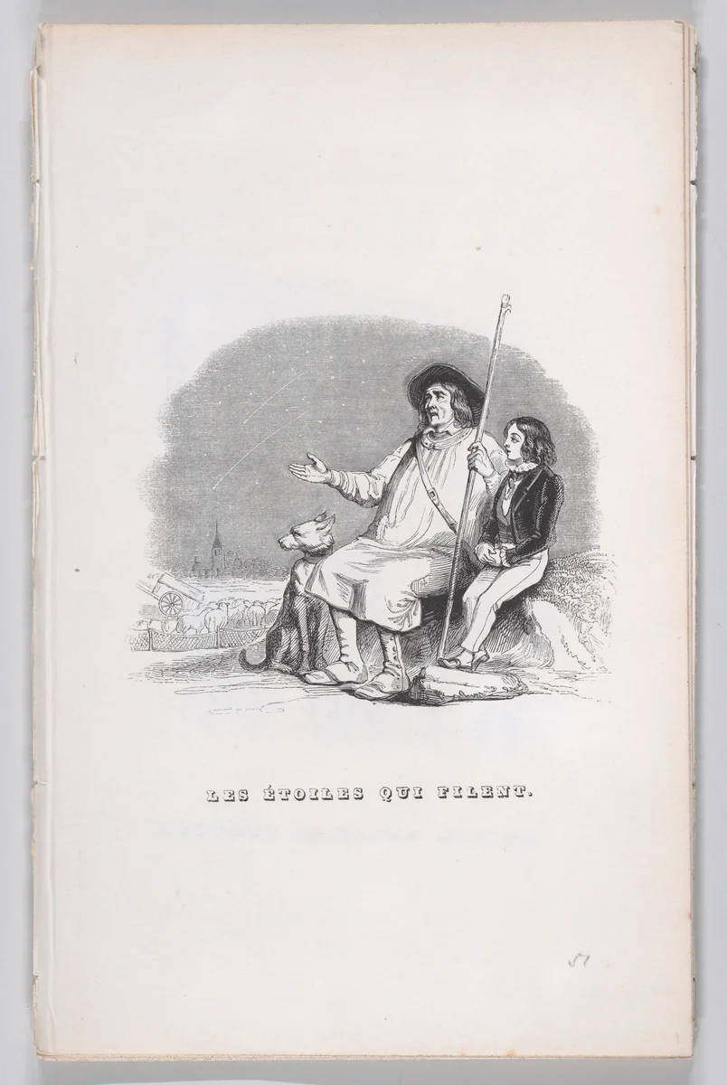 Shooting Stars, from "The Complete Works of Béranger" by J. J. Grandville, print, 1836