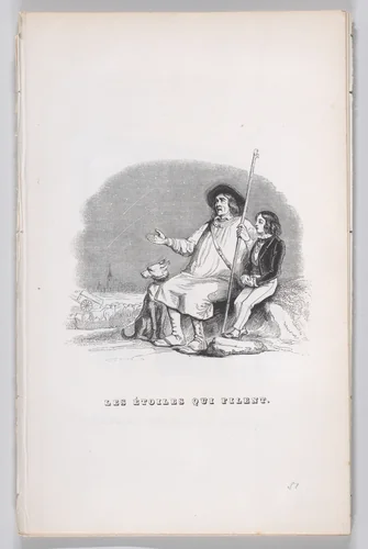 Shooting Stars, from "The Complete Works of Béranger" by J. J. Grandville, print, 1836