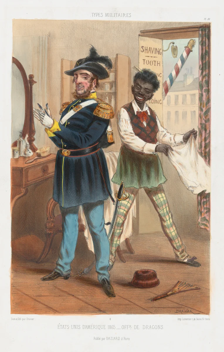 États-Unis d'Amerique 1865 - Offr. de Dragons by Draner, print, 1865