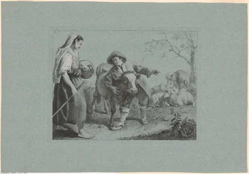 Plate 2, from The Set of 12 Pastorals Scenes by Francesco Londonio, print, 1762-1763