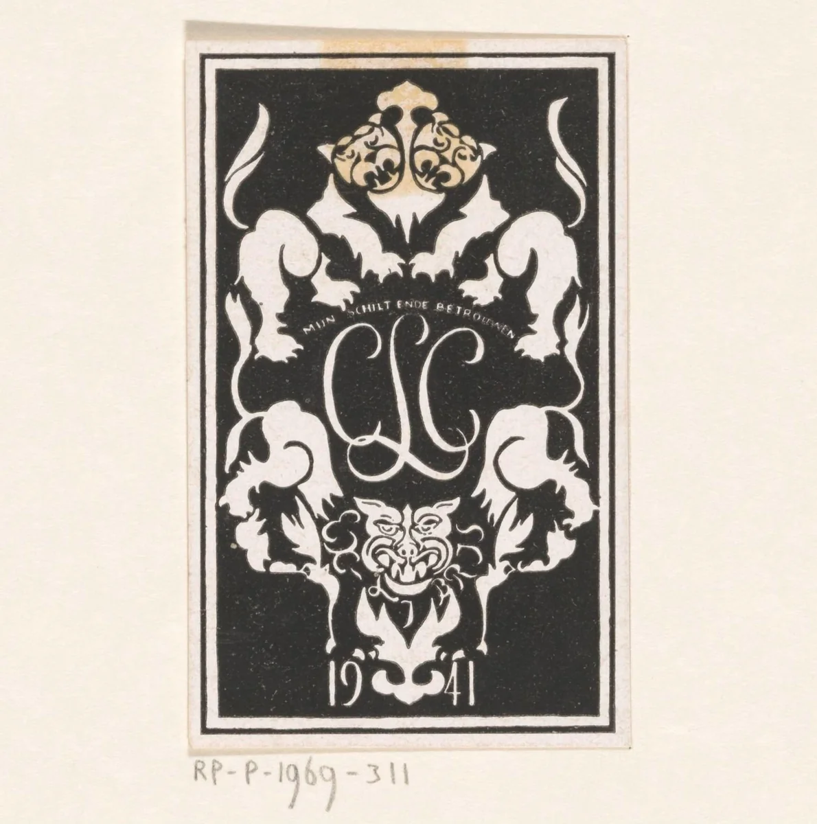 Ex libris van Carel Lion Cachet by Carel Adolph Lion Cachet, print, 1941