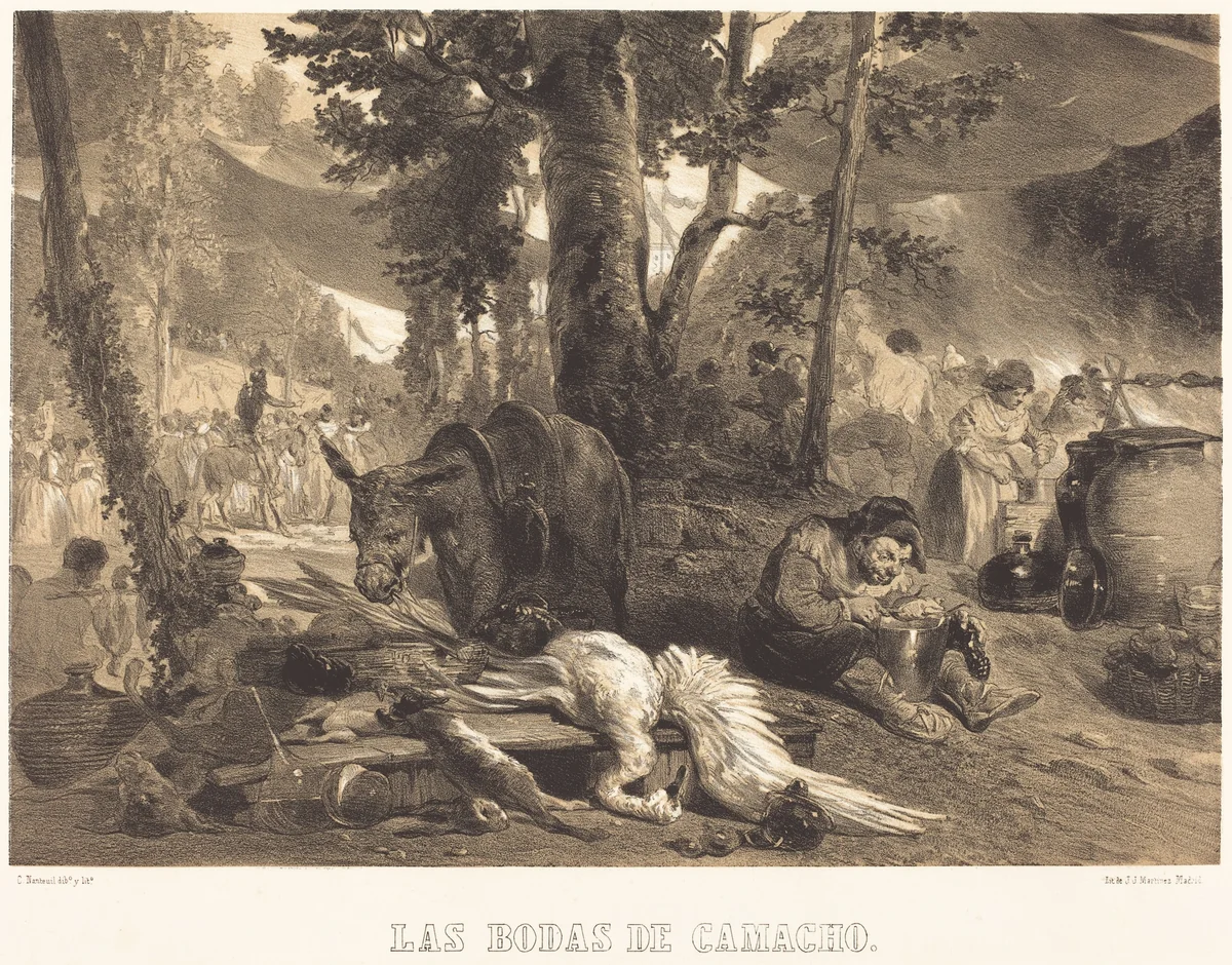 Las Bodas de Camacho by Célestin Nanteuil, print, 1855