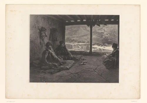 Lezing door de chariat van Khosrakh te Dagestan by Adolphe Mouilleron, print, 1847-1855