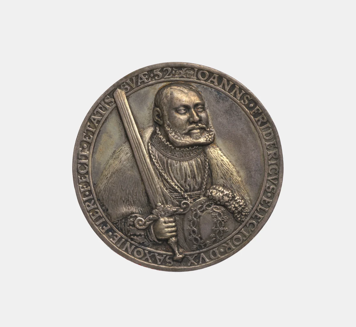 John Frederick 1503-54, Elector of Saxony 1532-47 by Hans Reinhart, metalwork, 1535