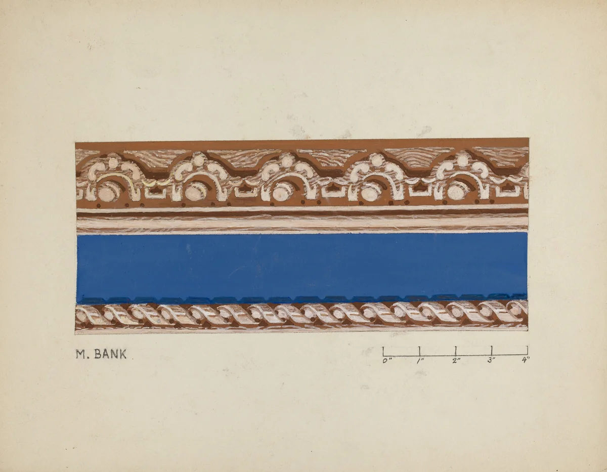 Wall Paper Border by Moses Bank, index of american design, 1937