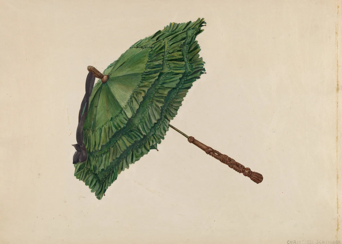 Sunshade by Christabel Scrymser, index of american design, 1935-1942