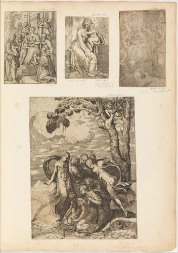 The Circumcision by Andrea Schiavone, print, 1537-1551