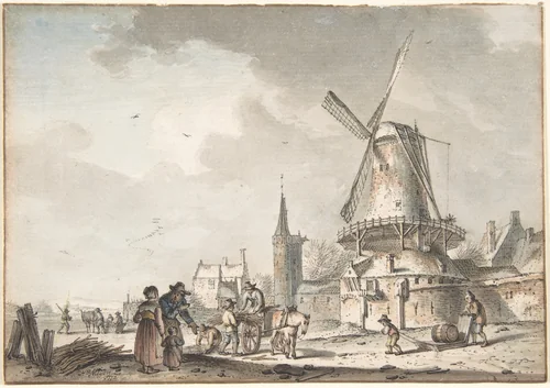 December by Hendrik Meijer, drawing, 1772
