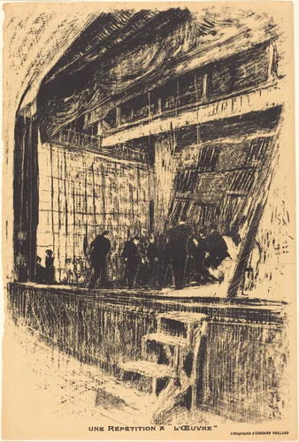 Une répétition à L'Oeuvre, Program for L'Oasis by Edouard Vuillard, print, 1903