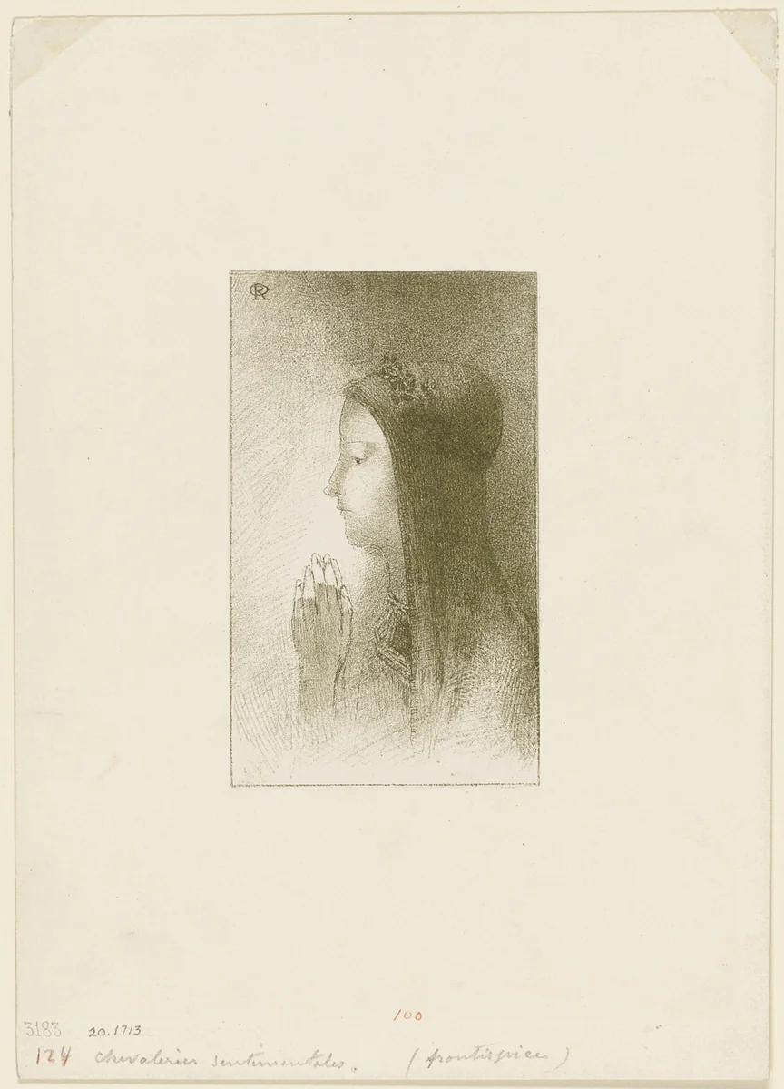 Frontispiece for Chevaleries sentimentales by Ferdinand Hérold by Odilon Redon, print, 1893