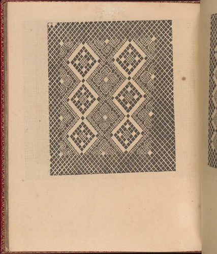 Les Singuliers et Nouveaux Portraicts... page 54 (verso) by Federico de Vinciolo, book, 1588