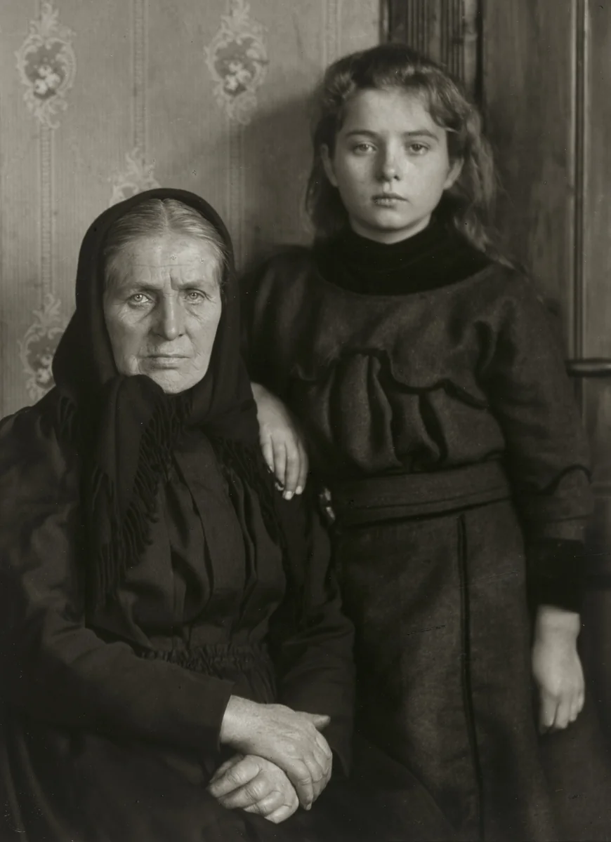 Grandmother and Granddaughter by August Sander, photograph, 1911