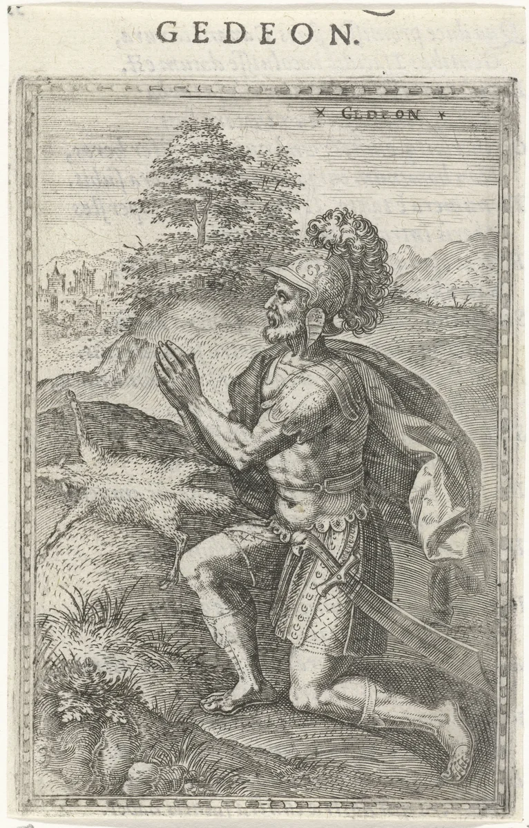 Gideon by Johann Sadeler, print, 1577