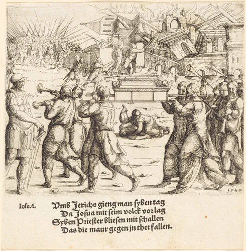The Fall of Jericho by Augustin Hirschvogel, print, 1540