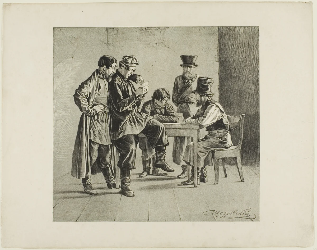 Scenes from Russian Folk Life by Ignatii Shchedrovskii, print, 1835-1870