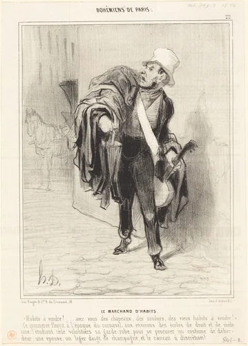 Le Marchand d'habits by Honoré Daumier, print, 1842
