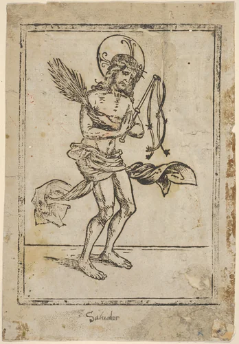 The Man of Sorrows Standing by Hans Burgkmair, print, 1498-1531