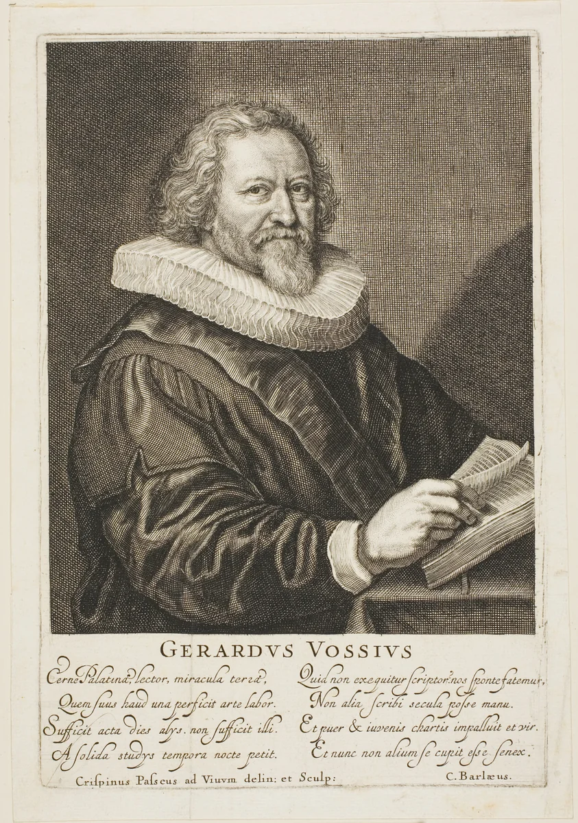 Gerardus Vossius by Crispin de Passe, print, 1597-1620