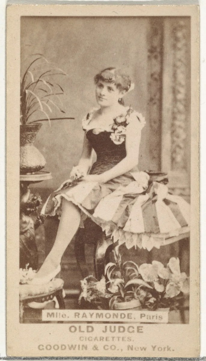 Mlle. Raymonde, Paris, from the Actors and Actresses series (N171) for Old Judge Cigarettes by Goodwin & Company, photograph, 1886-1890